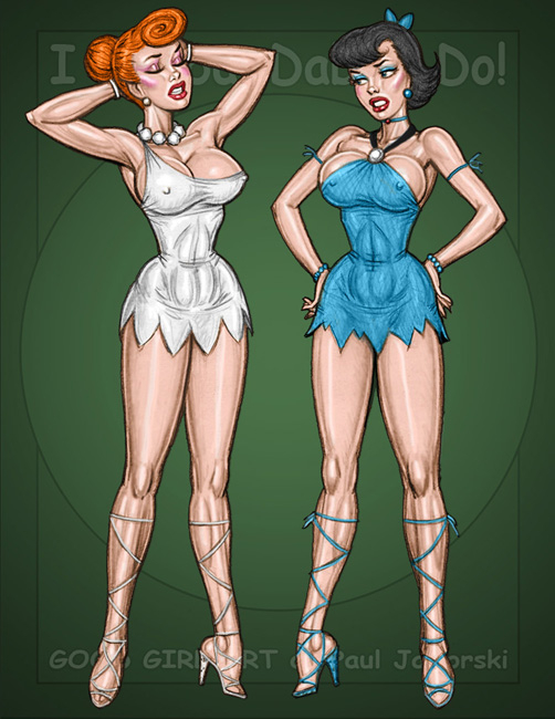 betty rubble+wilma flintstone