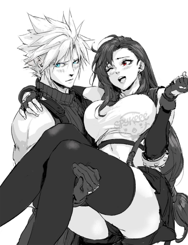 cloud strife+tifa lockhart