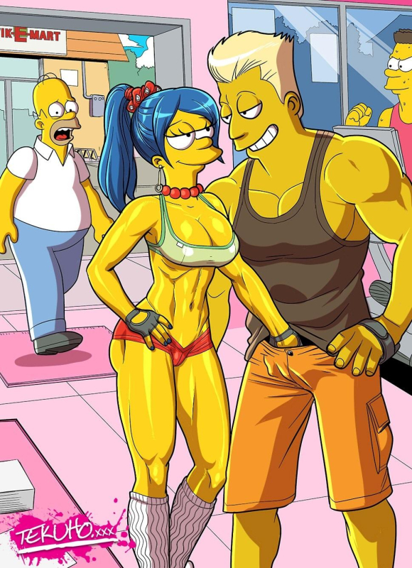 homer simpson+marge simpson