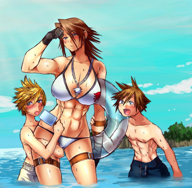 roxas+sora+squall leonhart