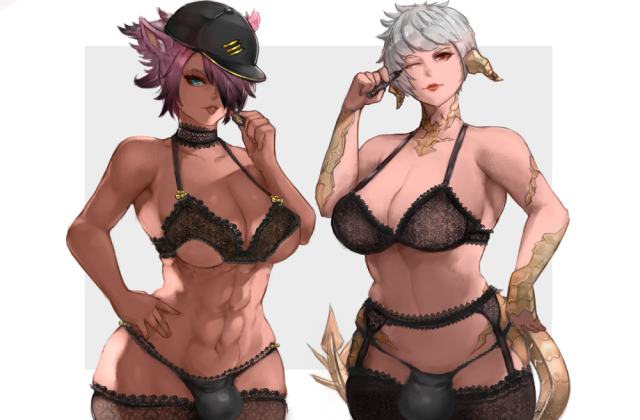 au ra+maika fuyusami+miqo'te+zephyr winds