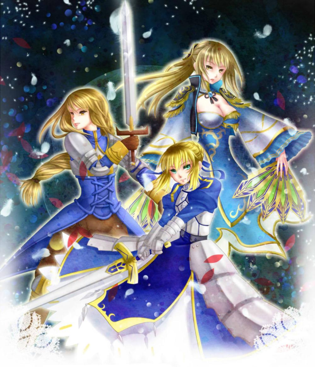 agrias oaks+artoria pendragon (all)+saber+wang yuanji