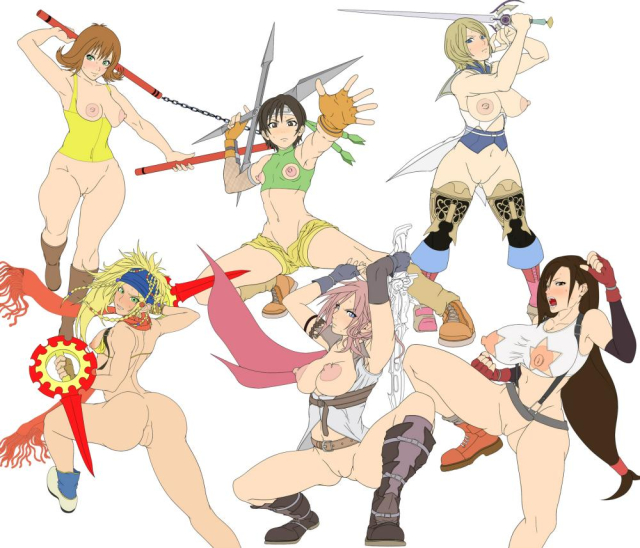 rikku+selphie tilmitt+tifa lockhart+yuffie kisaragi