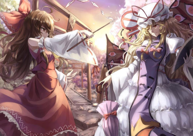 hakurei reimu+yakumo yukari