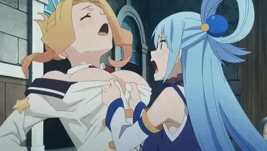 aqua (konosuba)+luna (konosuba)
