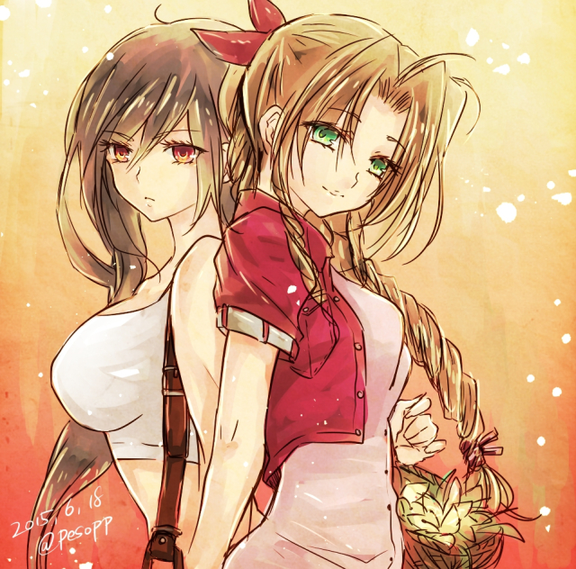 aerith gainsborough+tifa lockhart