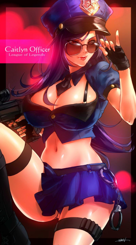 caitlyn (league of legends)+officer caitlyn