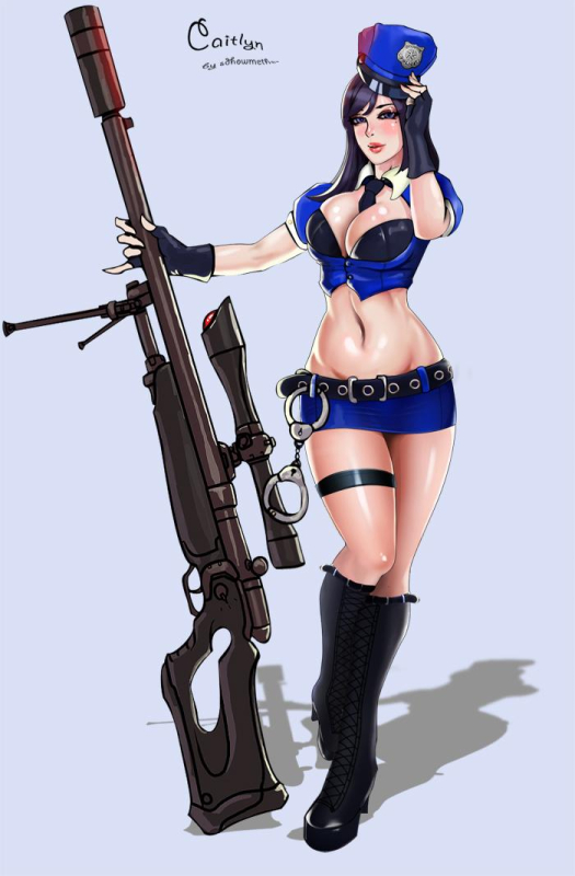 caitlyn (league of legends)+officer caitlyn