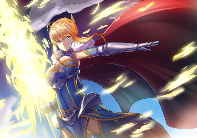 artoria pendragon (all)+artoria pendragon (lancer) (fate)