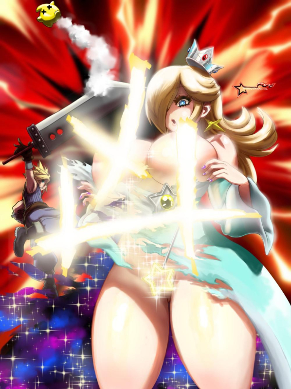 cloud strife+luma+princess rosalina