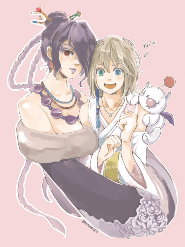 lulu (ff10)+moogle+yuna
