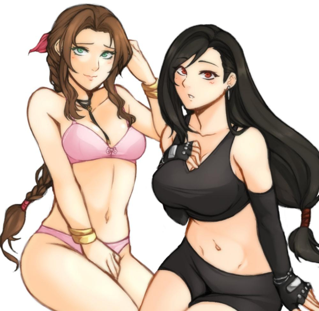 aerith gainsborough+tifa lockhart