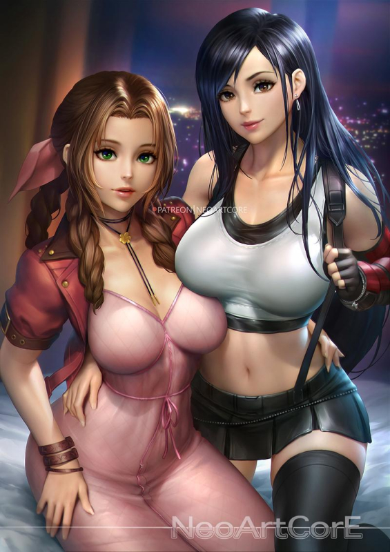 aerith gainsborough+tifa lockhart