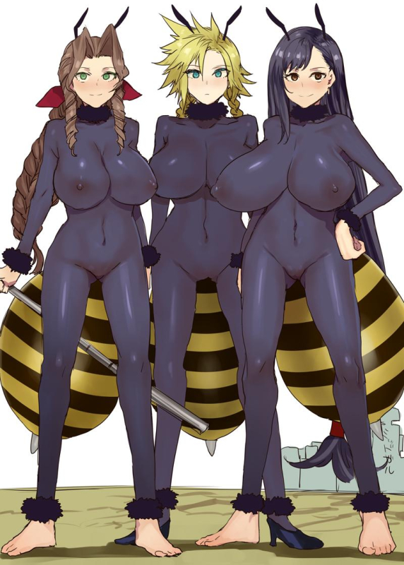 aerith gainsborough+cloud strife+tifa lockhart