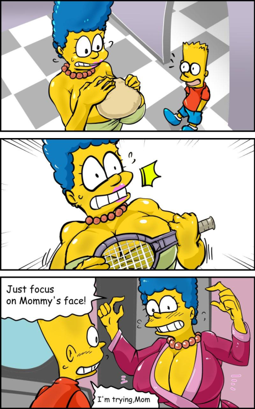 bart simpson+marge simpson