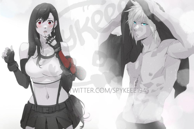 cloud strife+tifa lockhart