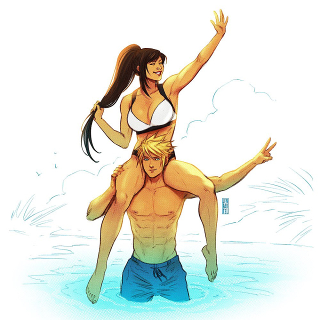 cloud strife+tifa lockhart