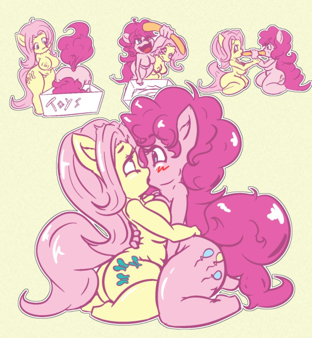 fluttershy (mlp)+pinkie pie (mlp)