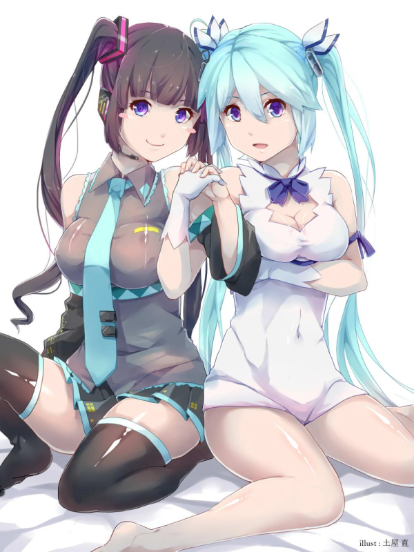 hatsune miku+hestia (danmachi)