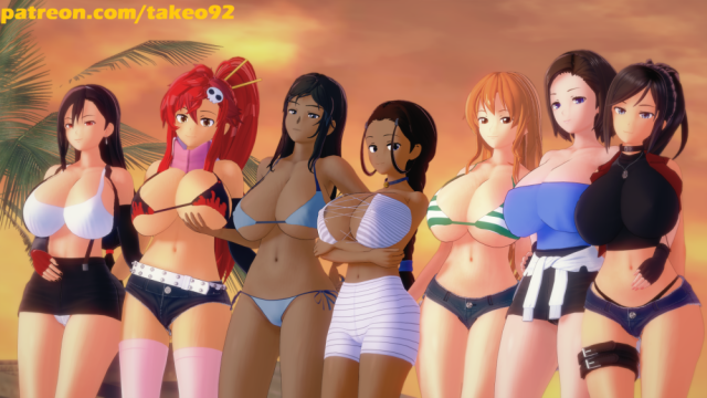 claire redfield+jill valentine+katara+korra+nami+tifa lockhart+yoko littner