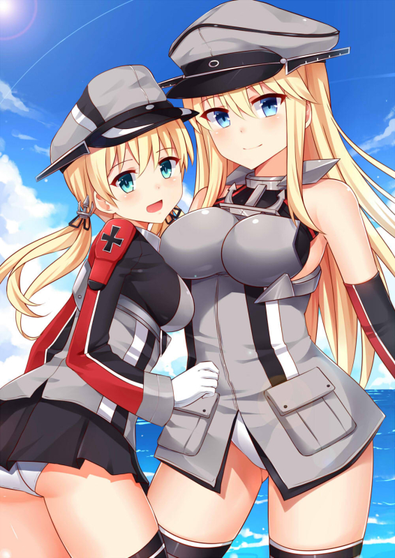 bismarck battleship+prinz eugen (kantai collection)