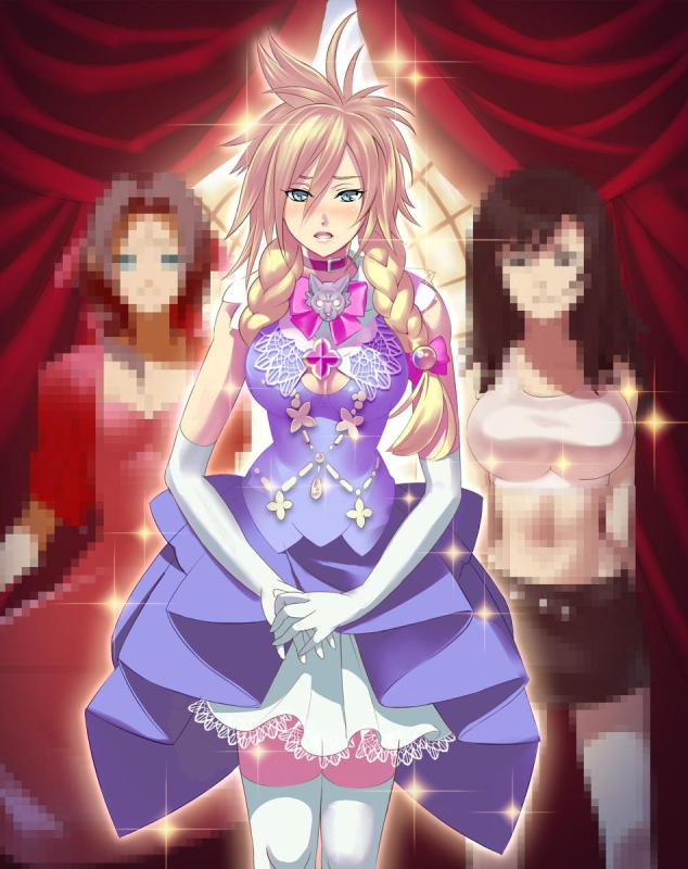 aerith gainsborough+cloud strife+tifa lockhart