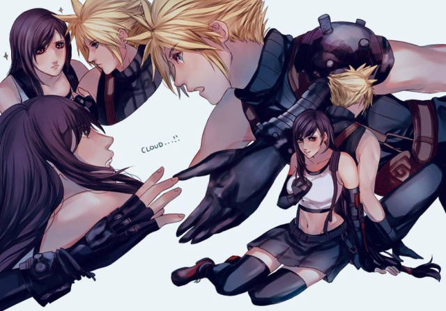 cloud strife+tifa lockhart