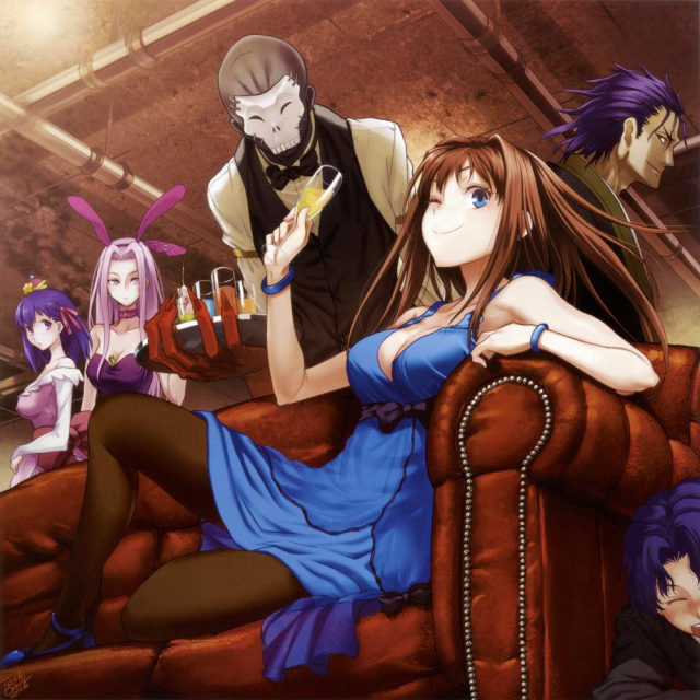 matou sakura+rider+aozaki aoko+assassin (fate zero)+matou zouken