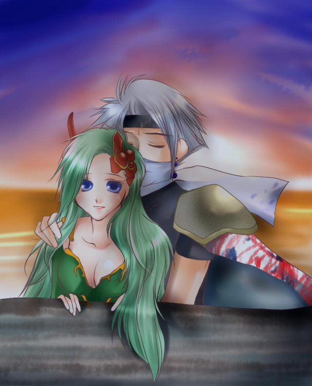 edward geraldine+ninja (final fantasy)+rydia
