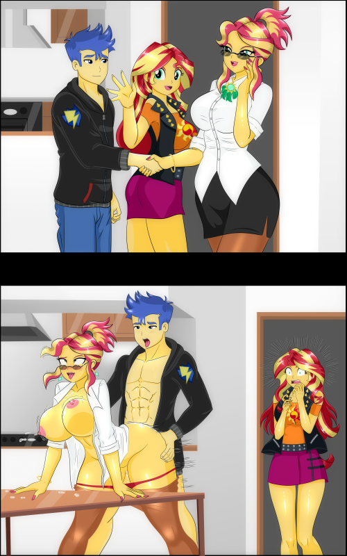 fan character+flash sentry+original character+summer daydream (oc)+sunset shimmer