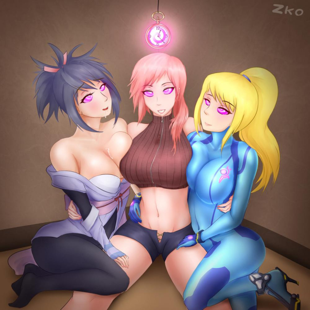 eclair farron+original character+samus aran+sheena fujibayashi