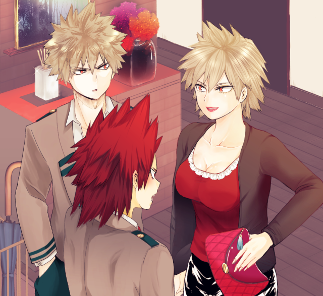 bakugou katsuki+bakugou mitsuki+kirishima eijirou