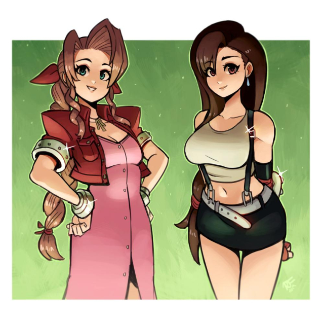 aerith gainsborough+tifa lockhart