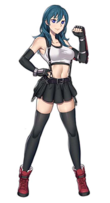 byleth (fire emblem)+byleth (fire emblem) (female)+tifa lockhart