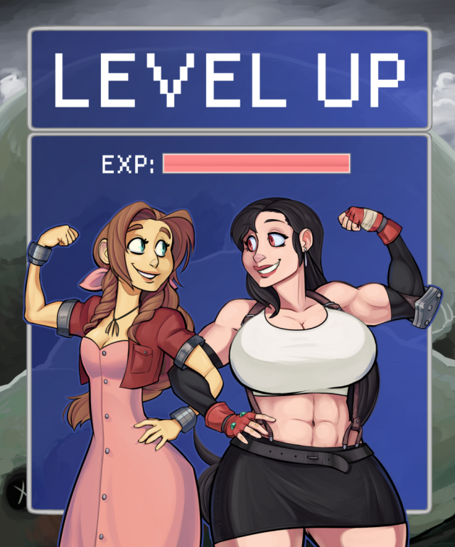 aerith gainsborough+tifa lockhart