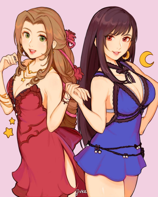 aerith gainsborough+tifa lockhart