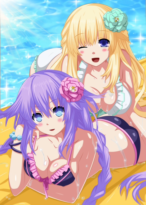 purple heart+neptune (choujigen game neptune)+vert