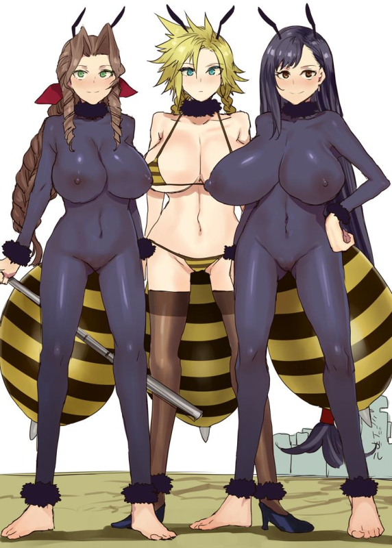 aerith gainsborough+cloud strife+tifa lockhart