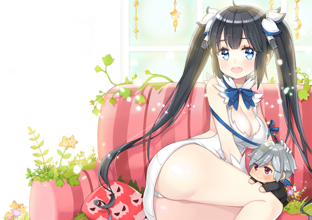 hestia (danmachi)+bell cranel