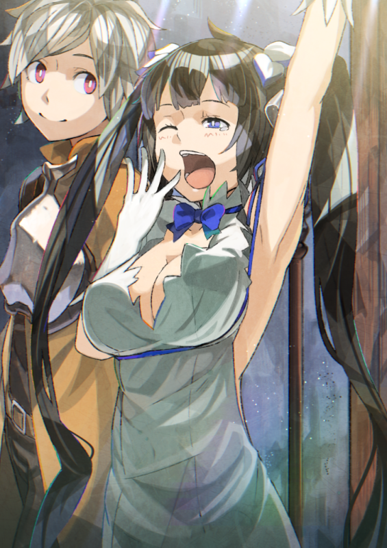 hestia (danmachi)+bell cranel