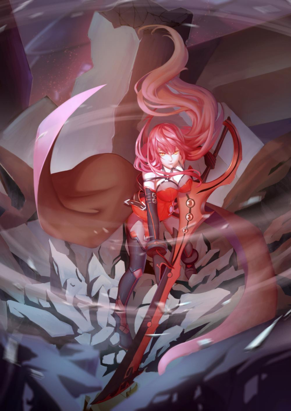 elesis (elsword)+crimson avenger (elsword)