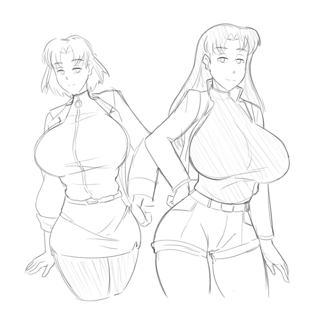 misato katsuragi+ritsuko akagi