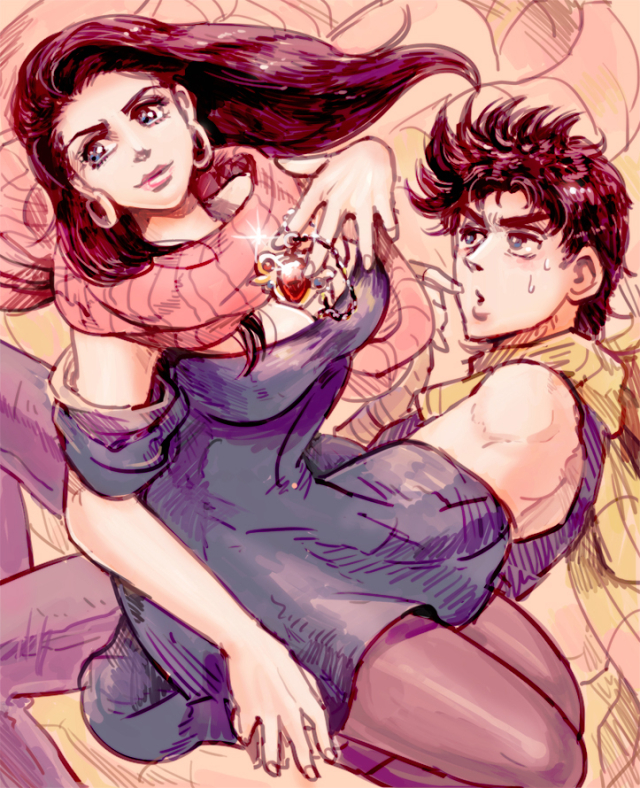 joseph joestar (young)+lisa lisa