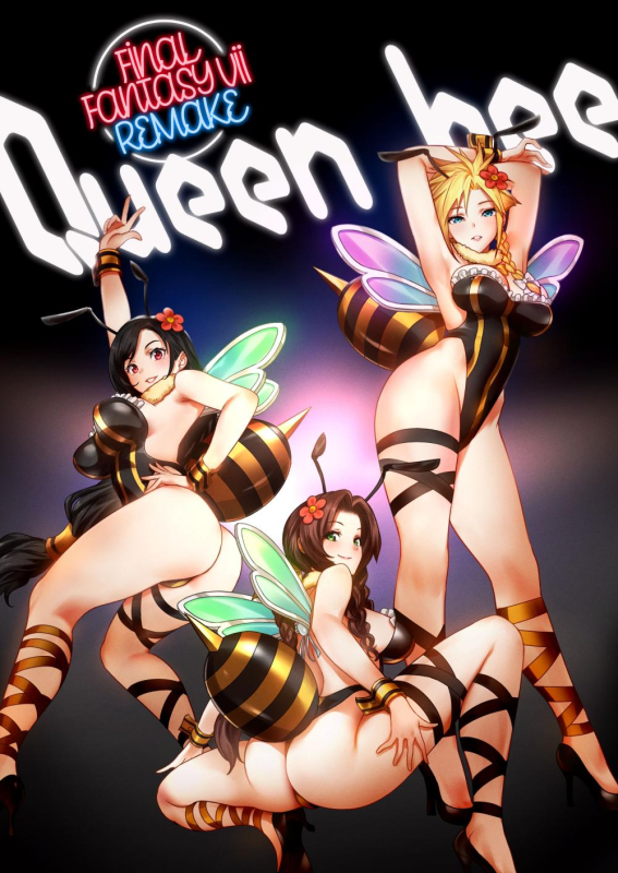 aerith gainsborough+cloud strife+tifa lockhart