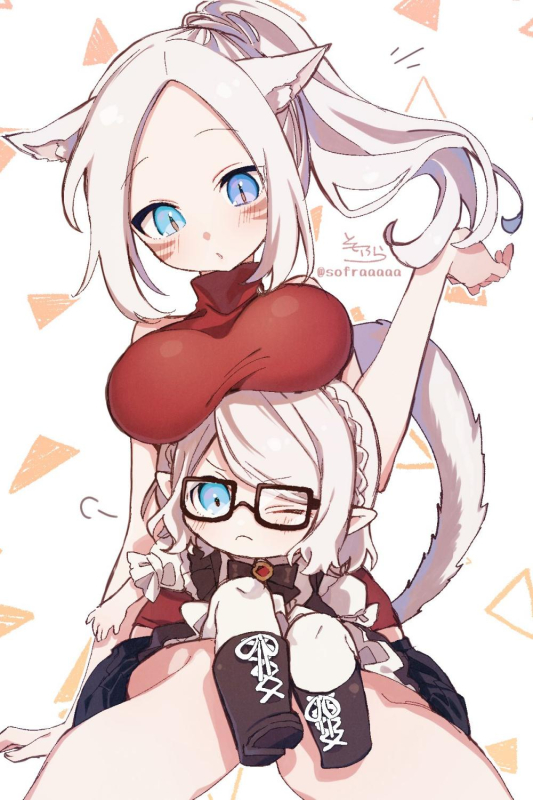 lalafell+miqo'te