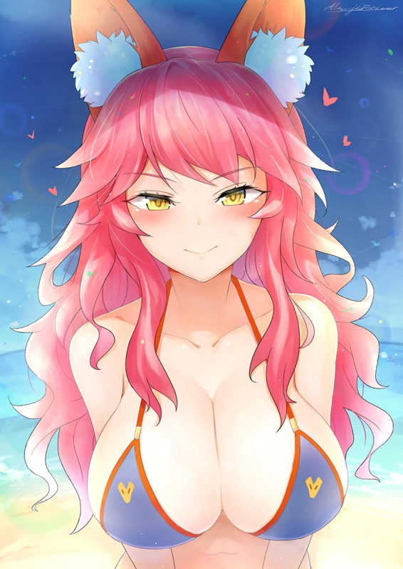 tamamo (fate) (all)+tamamo no mae (swimsuit lancer) (fate)