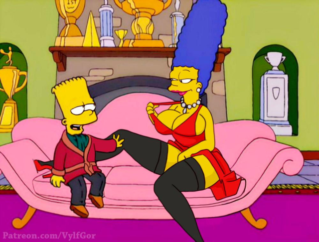 bart simpson+marge simpson