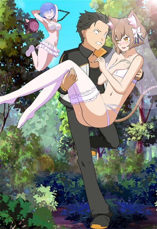 rem (re zero)+natsuki subaru+felix argyle