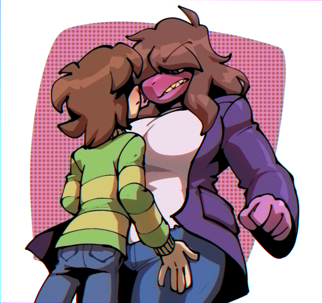 kris (deltarune)+susie (deltarune)