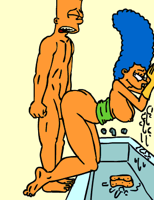 bart simpson+marge simpson